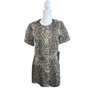 Michael Kors Snake Print Dress With Belt Size 4 New With Tags